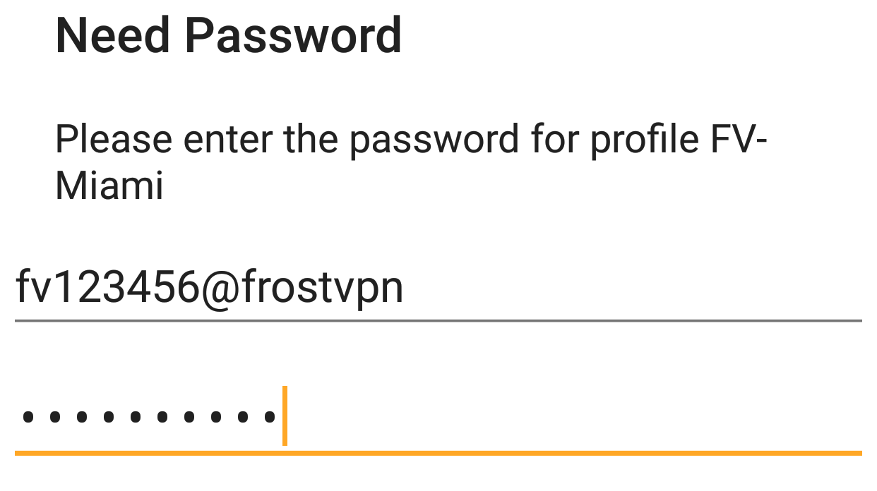 username/password