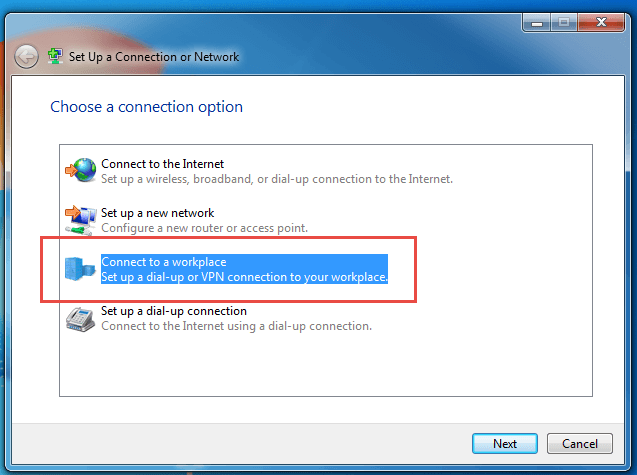 PPTP - Windows 7 & Vista - Step 3